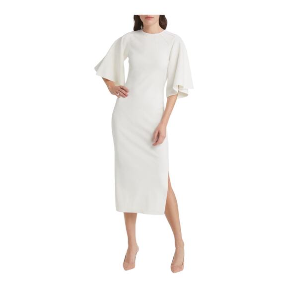 Ted Baker sweater Dress Lounia Fluted Sleeve Body-Con cream size 6 (US 14) - Picture 1 of 8